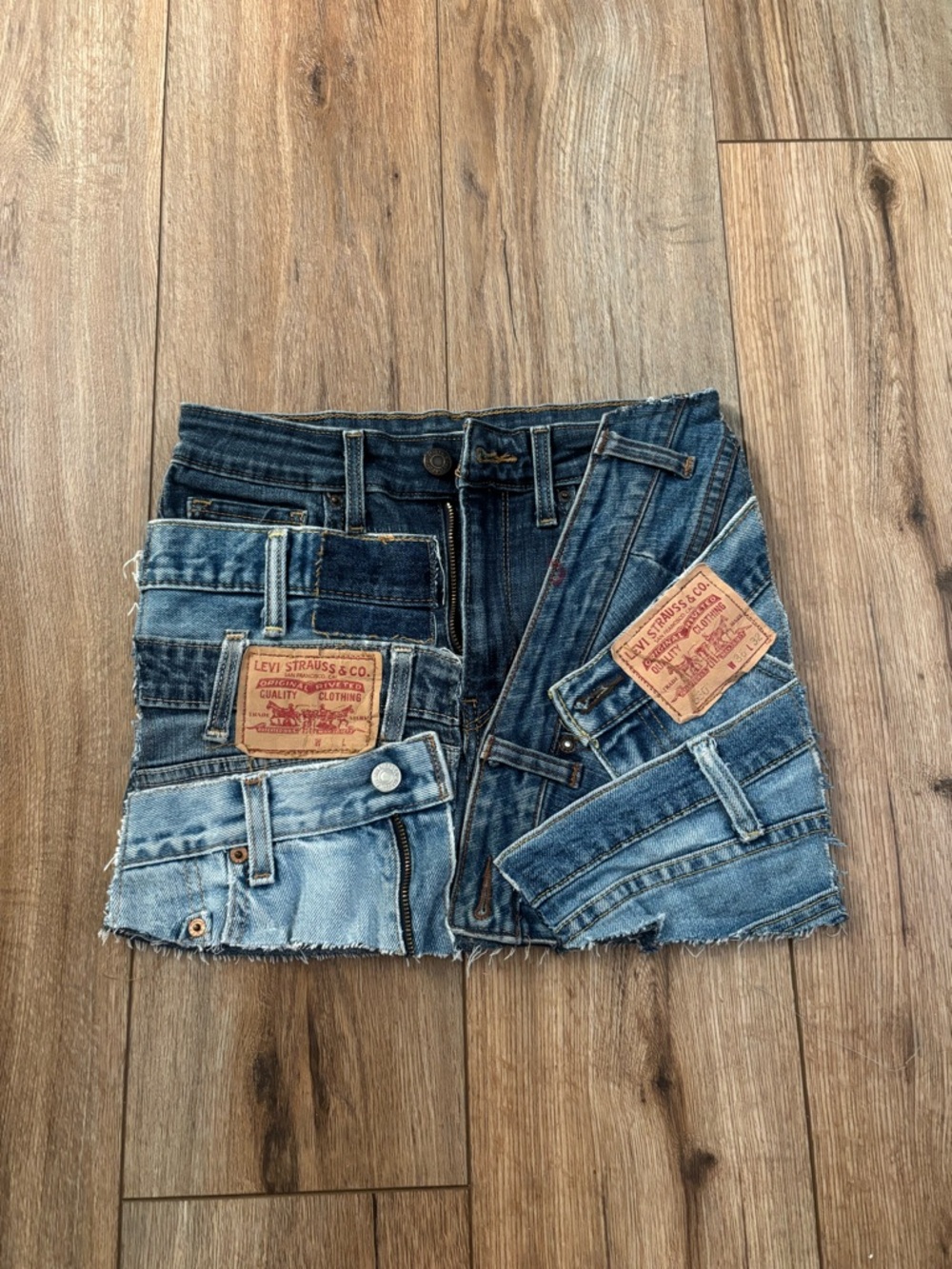 Insane Custom Reworked/Upcycled Levi’s Denim Skirt